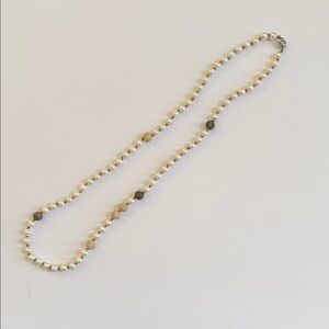 Neiman Marcus Faux Pearl and Crystal Necklace with magnetic closure